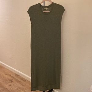 Madewell green t-shirt dress - SMALL